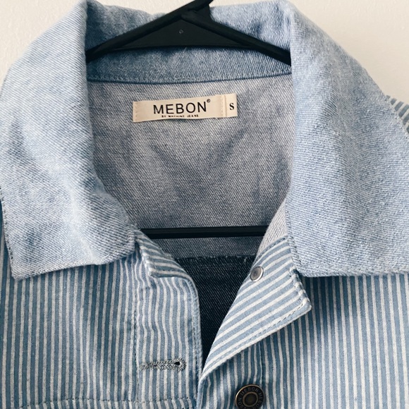 Vintage colorblock cropped jean jacket - Picture 4 of 4